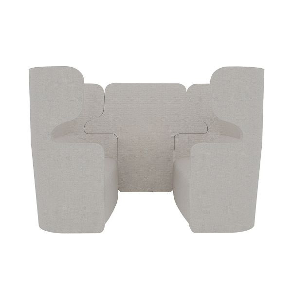 Bisley Raum in Raum Lösung Vivo, Viersitzer, Hohe Rückenlehne, NE0015 hellgrau, VIVH4XP.NE0015