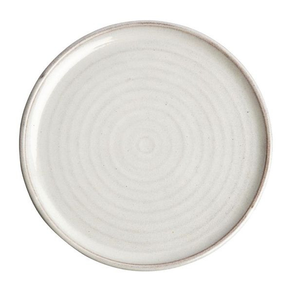 Olympia Canvas runder Teller mit schmalem Rand weiß 26,5cm, VE: 6 Stück, FA331