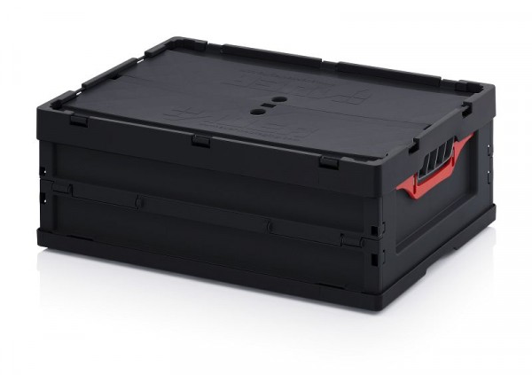 Auer ESD-Faltboxen mit Deckel, LxBxH: 60 x 40 x 22 cm, ESD FBD 64/22