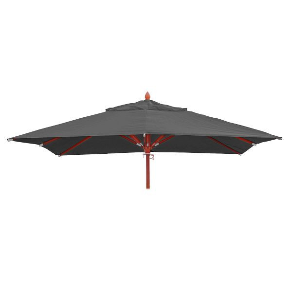 Mendler Ersatz-Bezug für Gastronomie Holz-Sonnenschirm HWC-C57, Sonnenschirmbezug, eckig 4x4m Polyester 3kg, anthrazit, 76674
