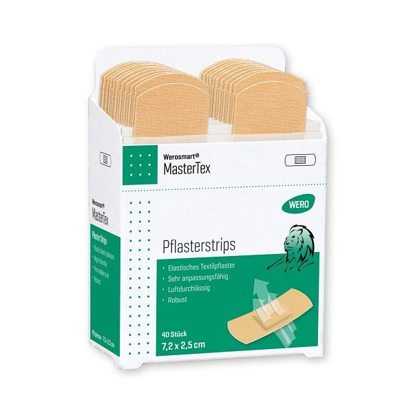 WERO Werosmart MasterTex Pflasterstrips, 7,2 x 2,5 cm, VE: 40 Stück, 150208