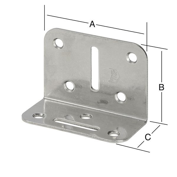 Vormann Vario-Winkelverbinder 70 x 50 x 35 mm, VE: 10 Stück, 071200000RF