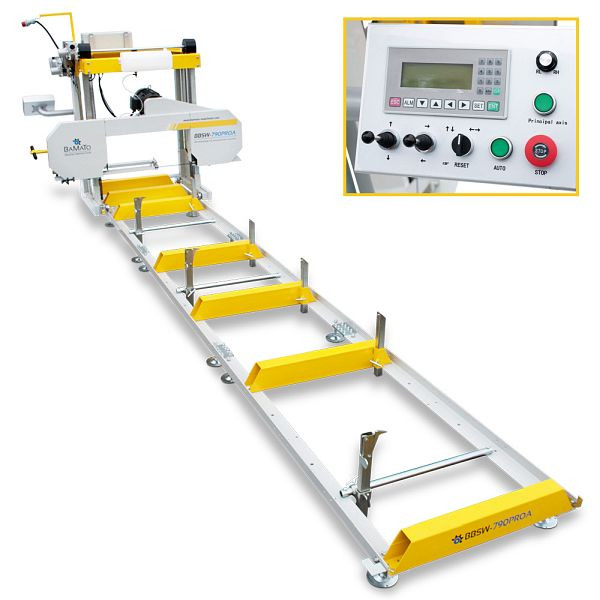 BAMATO Blockbandsäge mit 5,9m Rollbahn und automatischem Vorschub, BBSW-790PROA