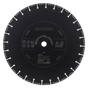 Rhodius TOPline DG210 ALLCUT Diamanttrennscheibe, Durchmesser [mm]: 400, Stärke [mm]: 3.3, Bohrung [mm]: 25.4, 303369