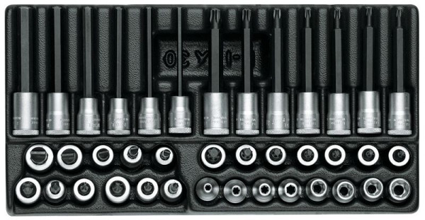 GEDORE Systemeinlage leer, Satz Schraubendreher-Einsätze 3/8'', 1643363