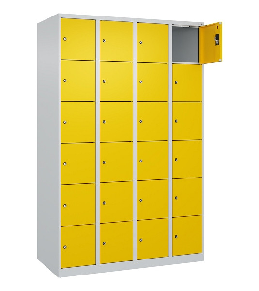C+P Schließfachschrank Evolo PLUS, 24 Fächer, 1850x1200x500mm, 7035/1023, 049000-406 S10001