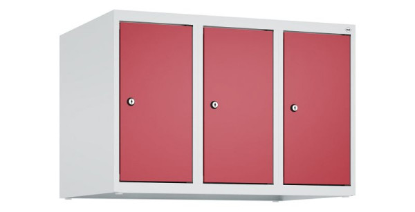 C+P Schrankaufsatz Classic PLUS, Aufsatzschrank, 7035, Zylinderschlösser, 500x750x500mm, Rubinrot, 080090-39 S10016