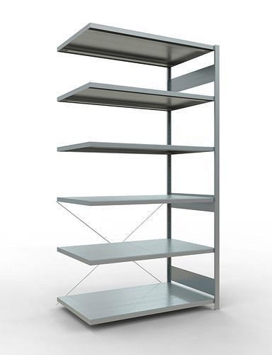 Schulte Fachbodenregal, Anbaufeld, 6 Lagerebenen, Kreuzstrebe, Fachlast 250 kg, 1306 x 836 x 2500 mm, 278776