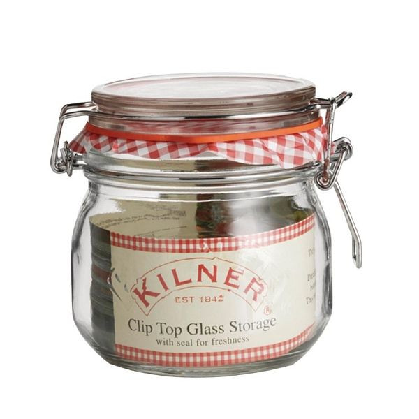 Kilner Weckglas mit Bügelverschluss 500ml, starker Metallclip-Deckel hält die Dichtung an Ort und Stelle, GG781