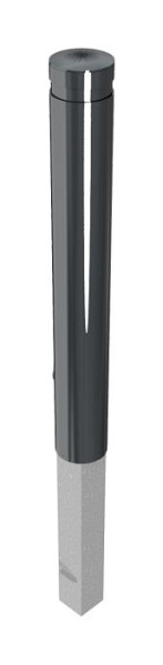 Schake Aluminiumpoller Ø 120 mm, herausnehmbar, mit Dreikantverschluss nach DIN 3223, selbsteinrastende Verriegelung, Gesamtlänge ca. 1200 mm, 40121FB