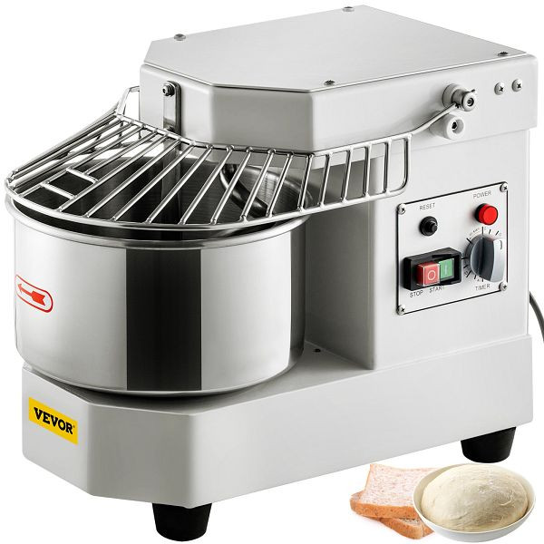 VEVOR Teigmixer Küchenmaschine Edelstahl StandMixer Kommerzielle Knetmaschine 8L, ZXSPJBJ8L450BSN3XV2