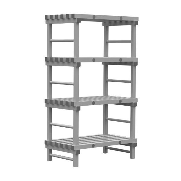 REA Grey Euro-Regal 1400(L)x600(T)x1750(H)mm mit 4 Ständern, 308.262
