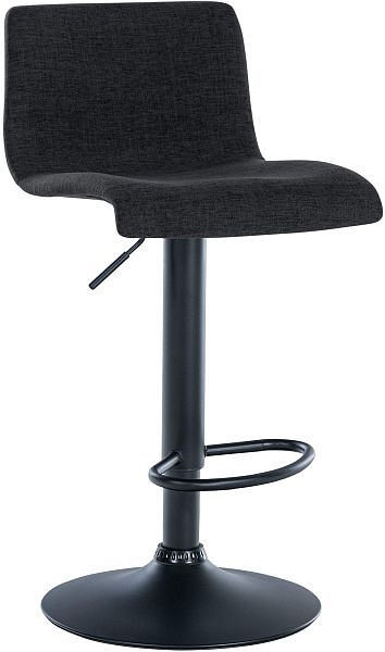 CLP Barhocker Branford Stoff, schwarz, 322232, 4251756490898