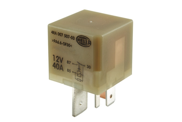 HELLA Relais, Glühanlage, 12V, 5-polig, Schließer, Farbe: weiß, 4RA 007 507-031