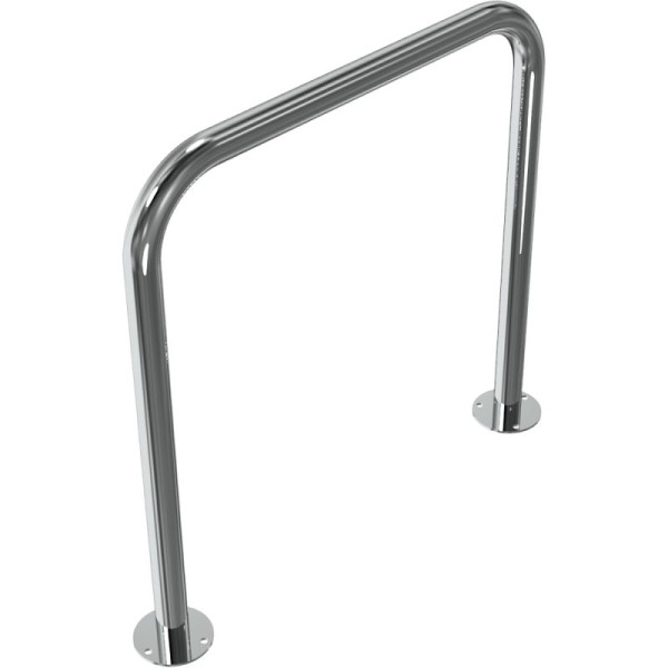 Stein HGS Anlehnbügel/Absperrbügel, 800mm/ohne Querholm, zum Aufdübeln mit Bodenplatte, Ø 120mm, Gesamthöhe 800 mm, 449.09p