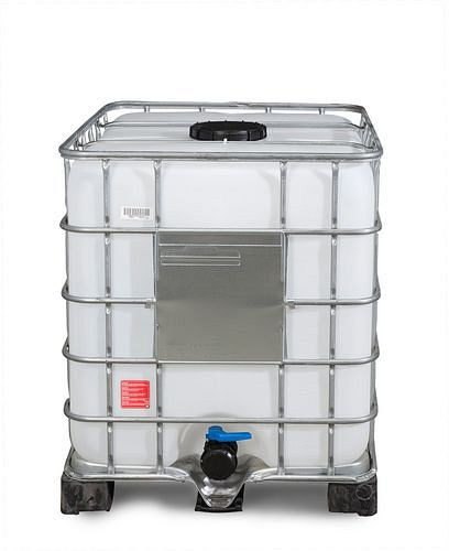 DENIOS Recobulk IBC Container, PE-Palette, 1000 l, Öffnung NW225, Auslauf NW80, 266181