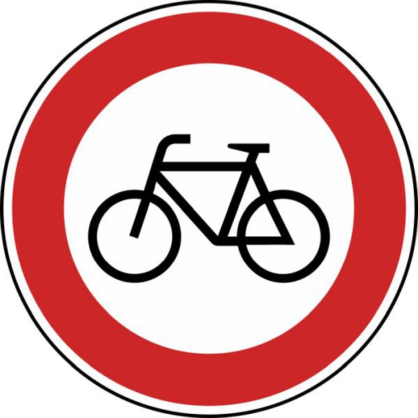 Stein HGS Verbot für Radverkehr Nr. 254, 420 mm / RA2 / Alform, 254-122