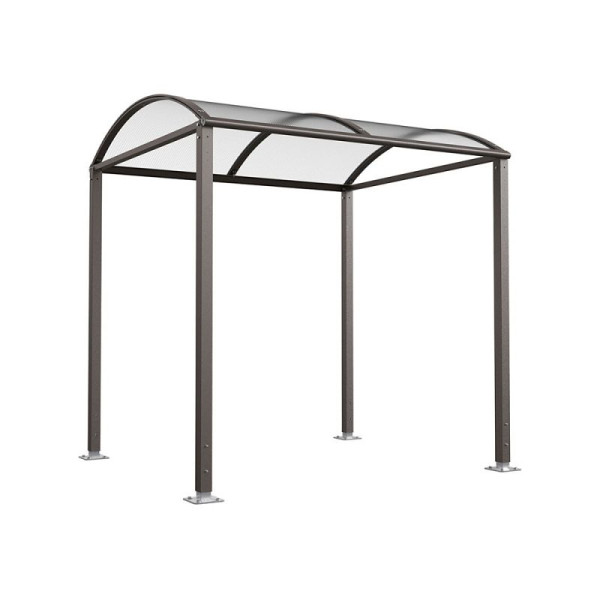 STEIN HGS PROCITY® Fahrradüberdachung Vierkantrohr „M” Grundmodell, mit LED, Anthrazit Procity Grau, 78358.0019