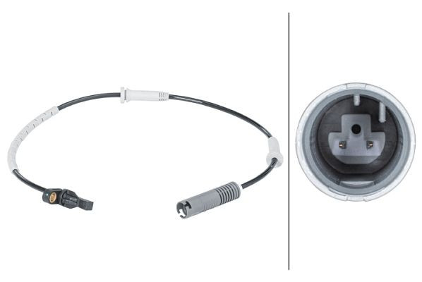 HELLA Sensor, Raddrehzahl, 2-polig, Kabel: 585mm, 6PU 012 679-881