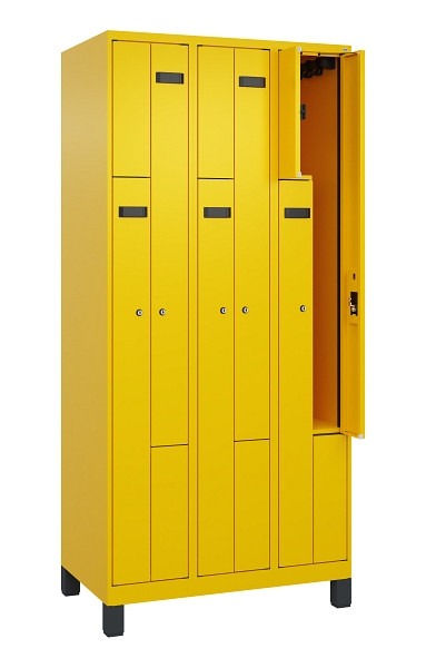 C+P Z-Spind Evolo PLUS, Füße, 6 Fächer, 1950x900x500mm, 1023/1023, Zylinderschloss, 049013-306 S10044