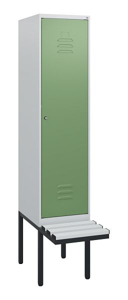 C+P Umkleidespind Classic PLUS, 1950x400x815mm, 7035/6011, Zylinderschloss, 0800405-12 S10051