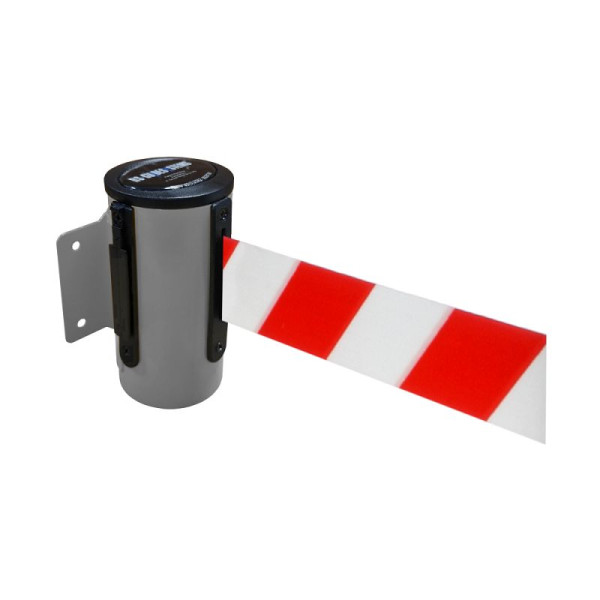 Stein HGS Wandgurtkassette -P-Line Future-, anthrazit, rot/weiß diagonal (schraffiert), mit Gurtendstück (Standard), 12850a-1302