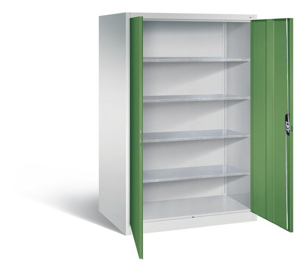 C+P Werkzeugschrank Acurado, H1950xB1200xT800mm, Farbe: Lichtgrau / Resedagrün, Muldengriff, 8934-00 S10196