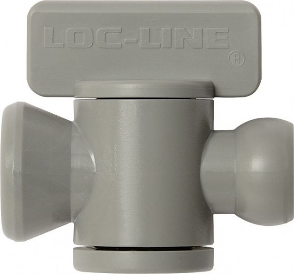 Loc-Line Absperrhahn mit Segmentanschluss, grau, VE: 10 Stück, L29454G