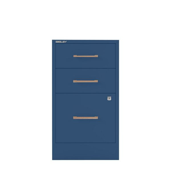 Bisley Home Filer, 2 Universal-, 1 HR-Schublade, Eichengriff, 639 oxfordblau, PFA3OH639