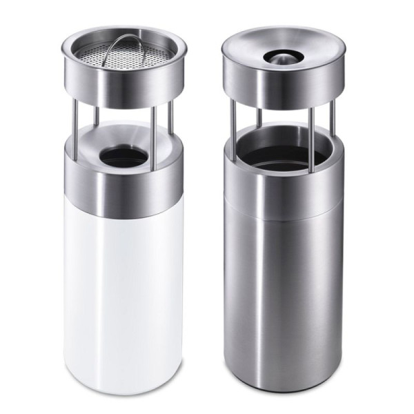 Stein HGS Kombiascher/Abfallbehälter -CREW-, CREW 50 Ascher mit Sandsieb, selbstlöschend, ohne Farbe, Wandbefestigung diebstahlsicher, (kipp- und abnehmbar), 14651-0104