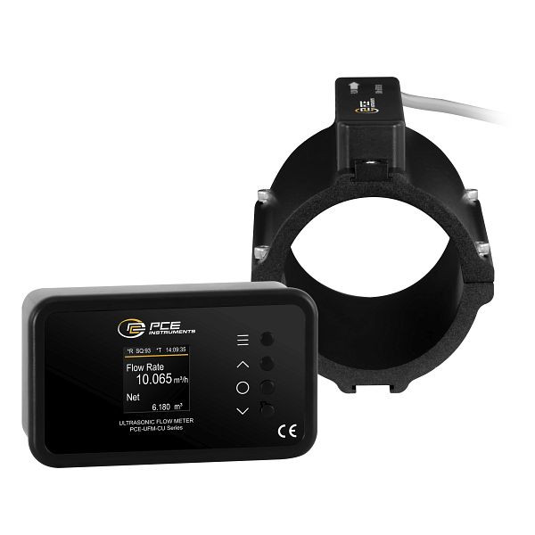 PCE Instruments Durchflussmesser zum Festeinbau, PoE und Sensor mit 9 m Ethernet-Kabel, für Kupfer Rohre; DN65, PCE-UFM 65CU