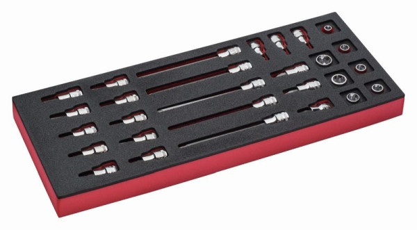 Bahco 1/3 Einlage, Steckschlüssel + Zubehör 3/8", 28-teilig, FF1E2105