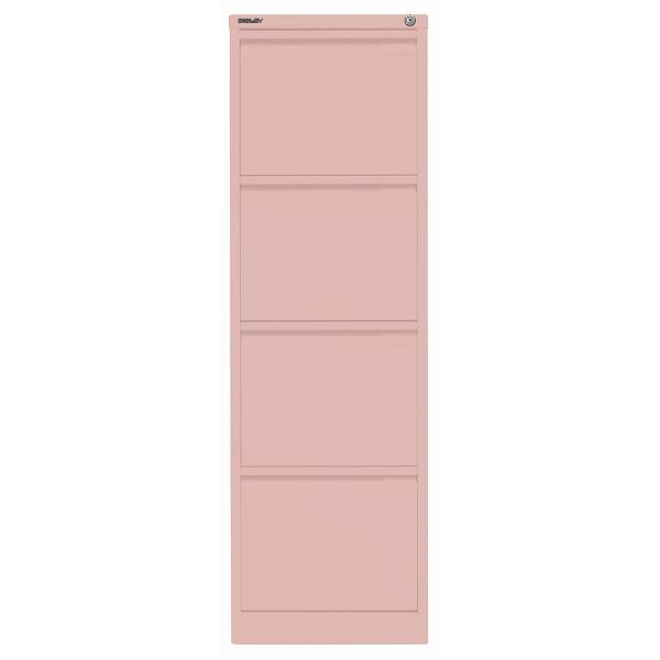Bisley Hängeregistraturschrank, einbahnig, 4 HR-Schubladen, 620 pastellpink, 3643620