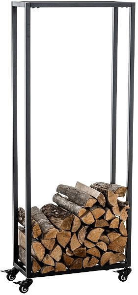 CLP Kaminholzständer Hetta 25x40x150 cm, schwarz, 151826001
