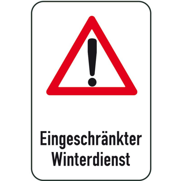 Stein HGS Winterschild/Verkehrszeichen Eingeschränker Winterdienst, 500x750mm, 14712