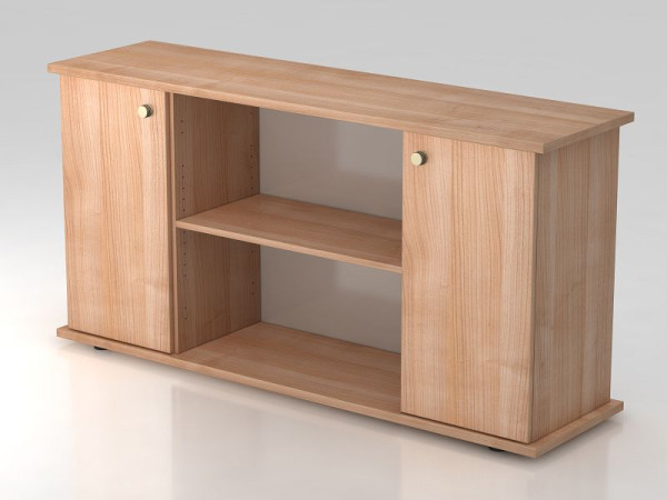 Hammerbacher Sideboard 2 Türen 166cm Streifengriff Nussbaum/Nussbaum, 166,1x44,8x84 cm (BxTxH), VSB2T/N/N/SG