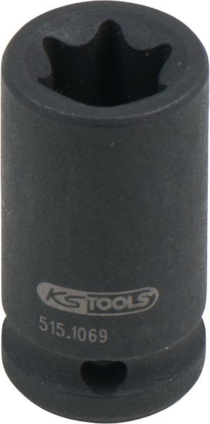 KS Tools 1/4" Torx-E-Kraft-Stecknuss, kurz, E10, 515.1069