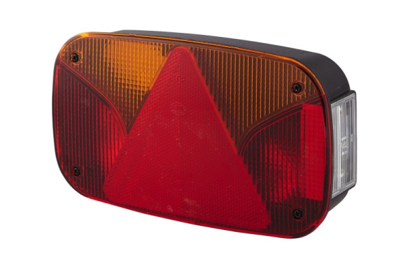 HELLA Heckleuchte, Glühlampe, 12V, Anbau/geschraubt, Farbe: weiß/rot, Stecker: Schutz-Kontakt-Stecker, links, P21W / P21/5W / C5W, 2VB 998 232-211