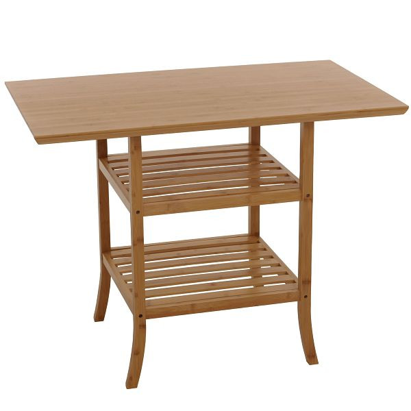 Mendler Bambus Tisch HWC-N84, Balkontisch Beistelltisch Esszimmertisch Mehrzwecktisch, FSC 100x60cm, 109593