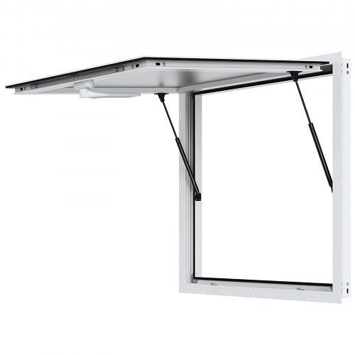 VEVOR Imbissfenster 915 x 915 mm Aluminium, 85° schwenkbares Servierfenster mit Markisentür und Zughaken für Imbisswagen, WBLFWCK3636YAOQ3MV0