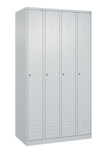 C+P Umkleidespind Classic PLUS, 4 Abteile, 1850x1000x500mm, 7035/7035, Zylinderschlösser, 080000-49 S10015