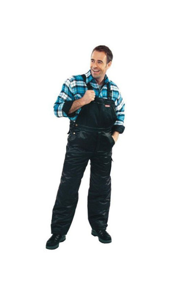 Planam Outdoor Gletscher Piloten Latzhose, schwarz, Größe S, 0370044