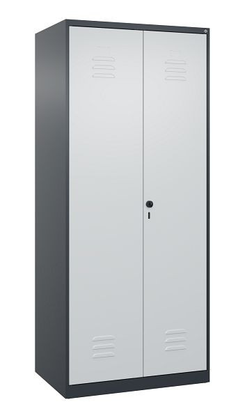 C+P Mehrzweckschrank Classic PLUS, C Wäsche-/Garderobenspind Classic PLUS, 2 Abteile, 1850x800x500mm, 7016/7035, Drehriegel, 080600-22 S10011