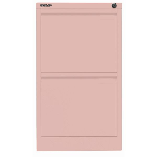 Bisley Hängeregistraturschrank, einbahnig, 2 HR-Schubladen, 620 pastellpink, 3623620