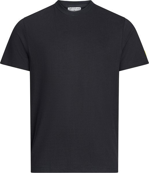 SafeGuard ESD-T-Shirt, rundhals, schwarz 150 g/qm, Größe L, DSWL43881