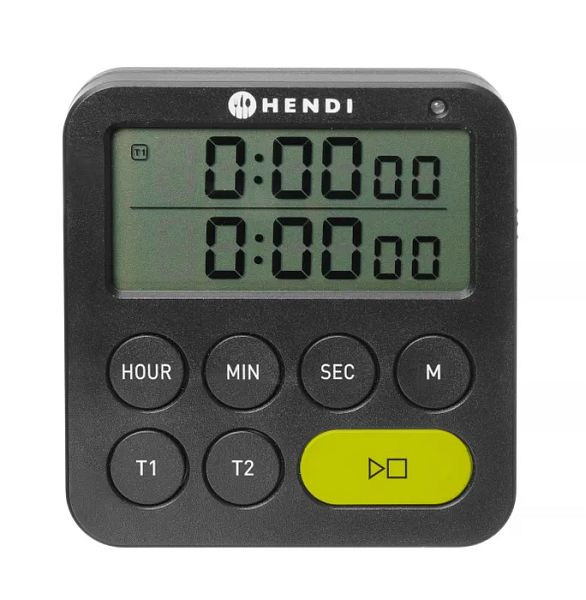 Hendi Timer, doppelt, Schwarz, 82x20x(H)86mm, 582046, 8711369582046