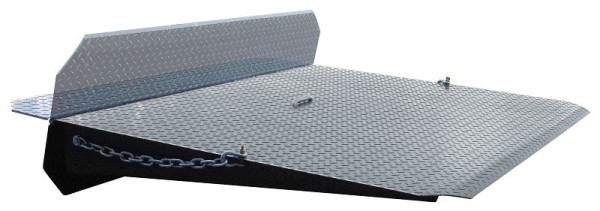 VARIOfit Auffahrrampe mit beweglicher Lippe, RAL 9017 verkehrsschwarz (Industrielack), sg-200.520