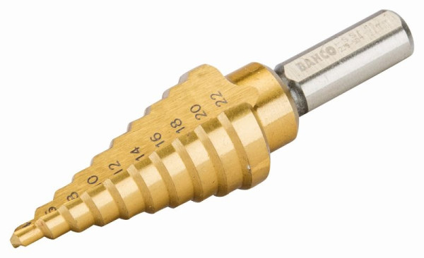 Bahco Stufenbohrer, 3/8" (10 mm), Bohrlöcher 4-22 mm, 2 mm-Schritte, 229-SD