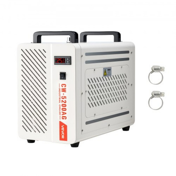 VEVOR Industrieller Wasserkühler 1,6 kW, 7-L-Tank, max. 13 L/min, für CO2-Lasergravur- & -schneidmaschinen, YYSJXGYLSJ6LH29ES001V2