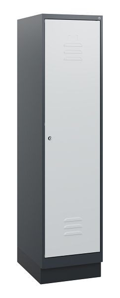 C+P Umkleidespind Classic PLUS, Sockel, 1630x400x500mm, 7016/7035, Zylinderschloss, 0800205-12 S10028